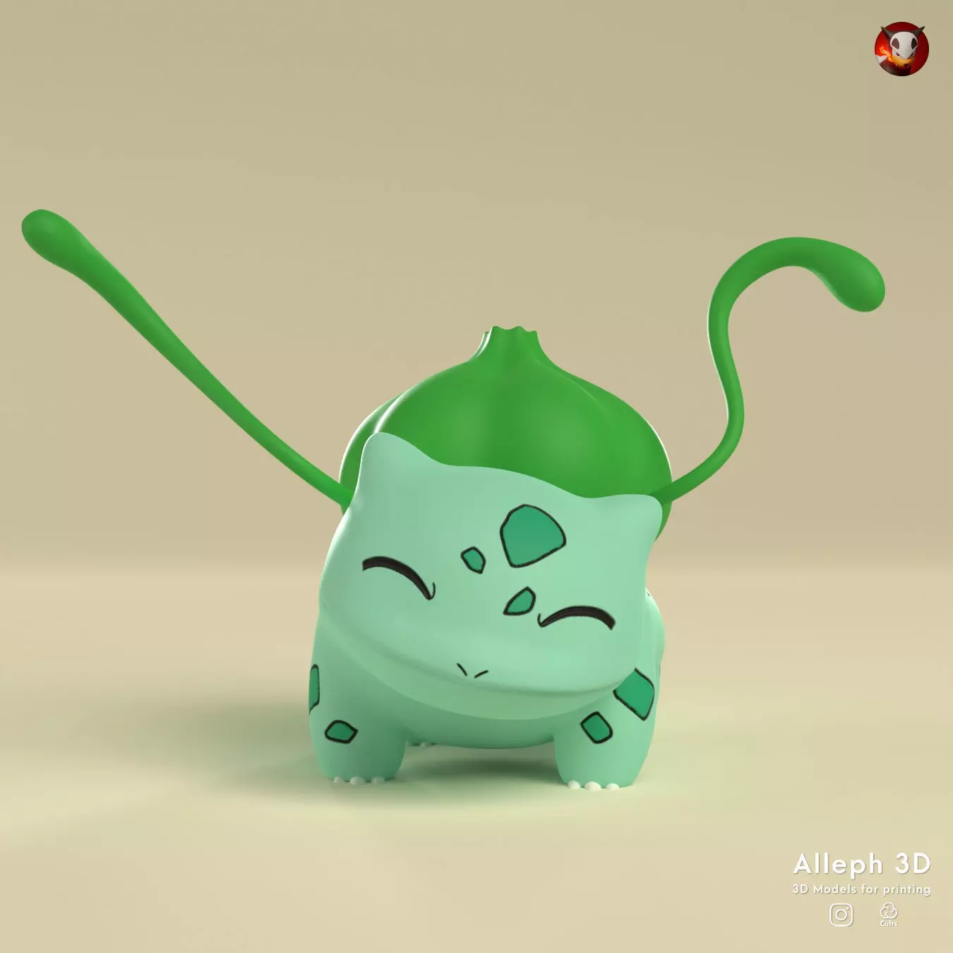 Pokemon bulbasaur 3D print model_0