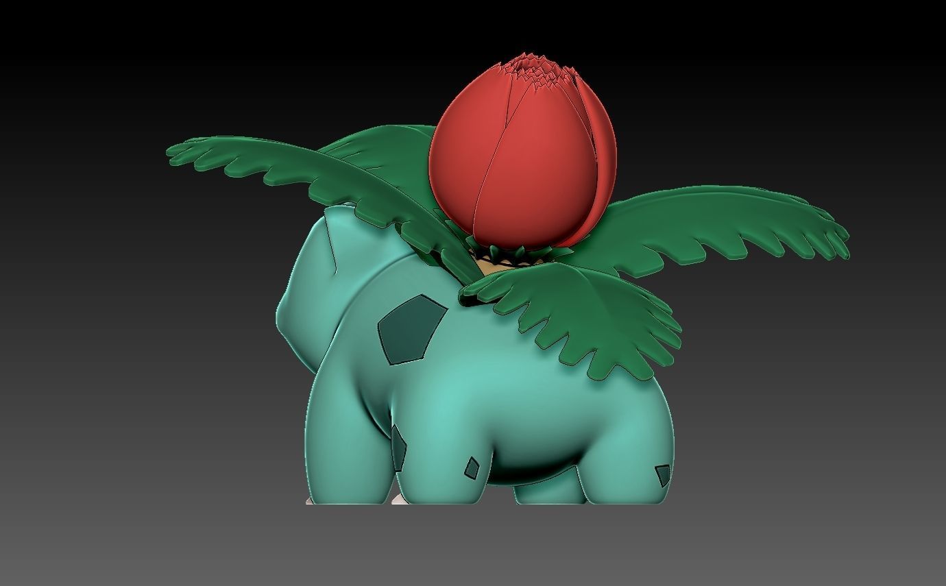 Pokemon ivysaur 3D print model_5