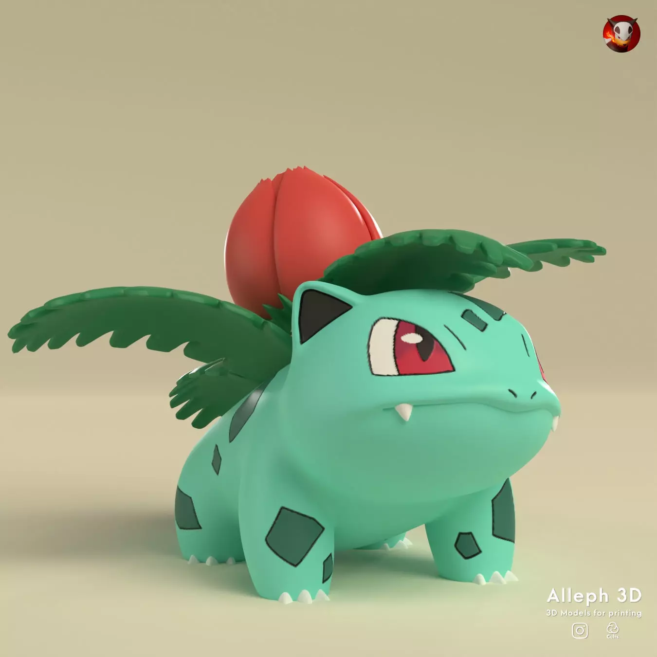 Pokemon ivysaur 3D print model_0