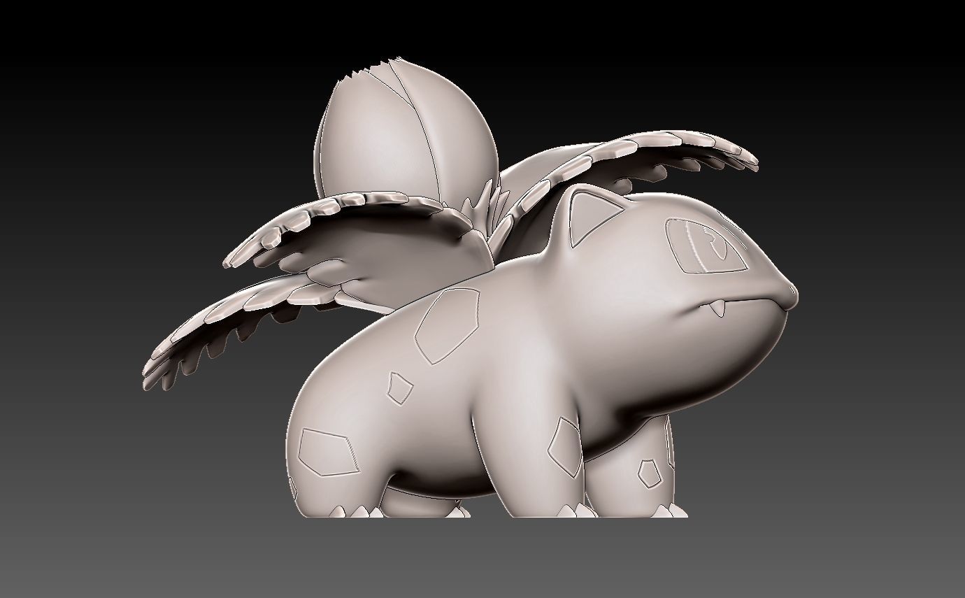Pokemon ivysaur 3D print model_8