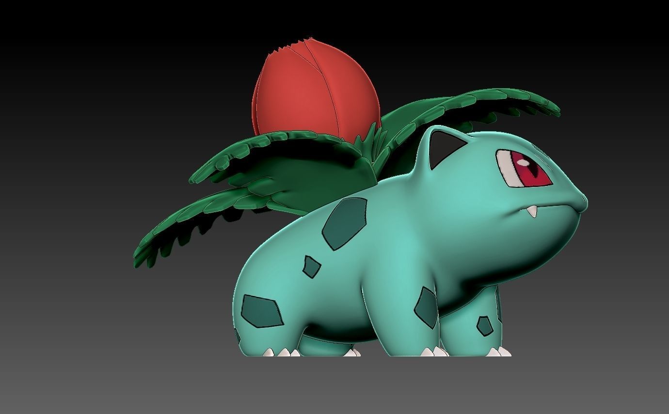 Pokemon ivysaur 3D print model_7