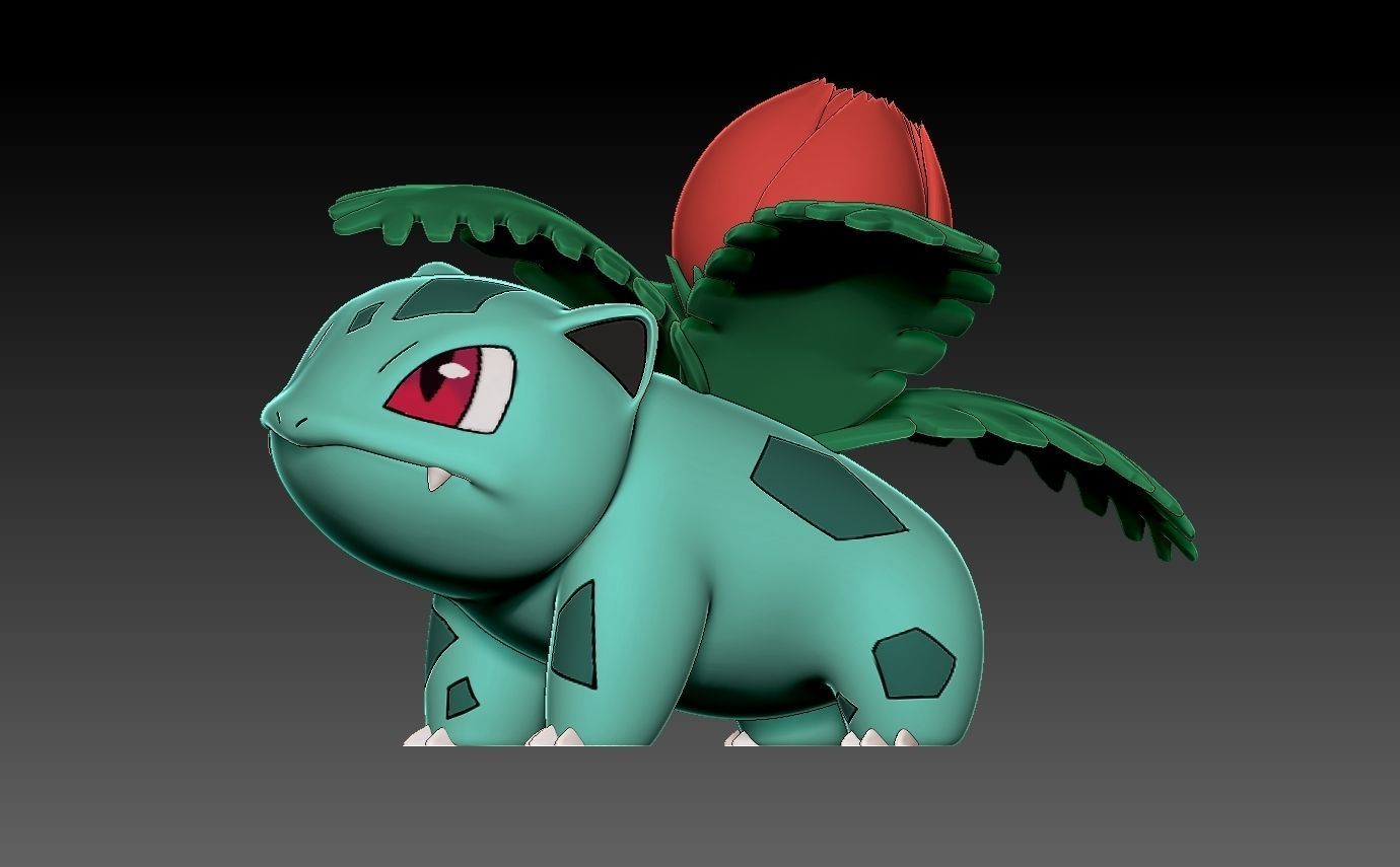 Pokemon ivysaur 3D print model_3