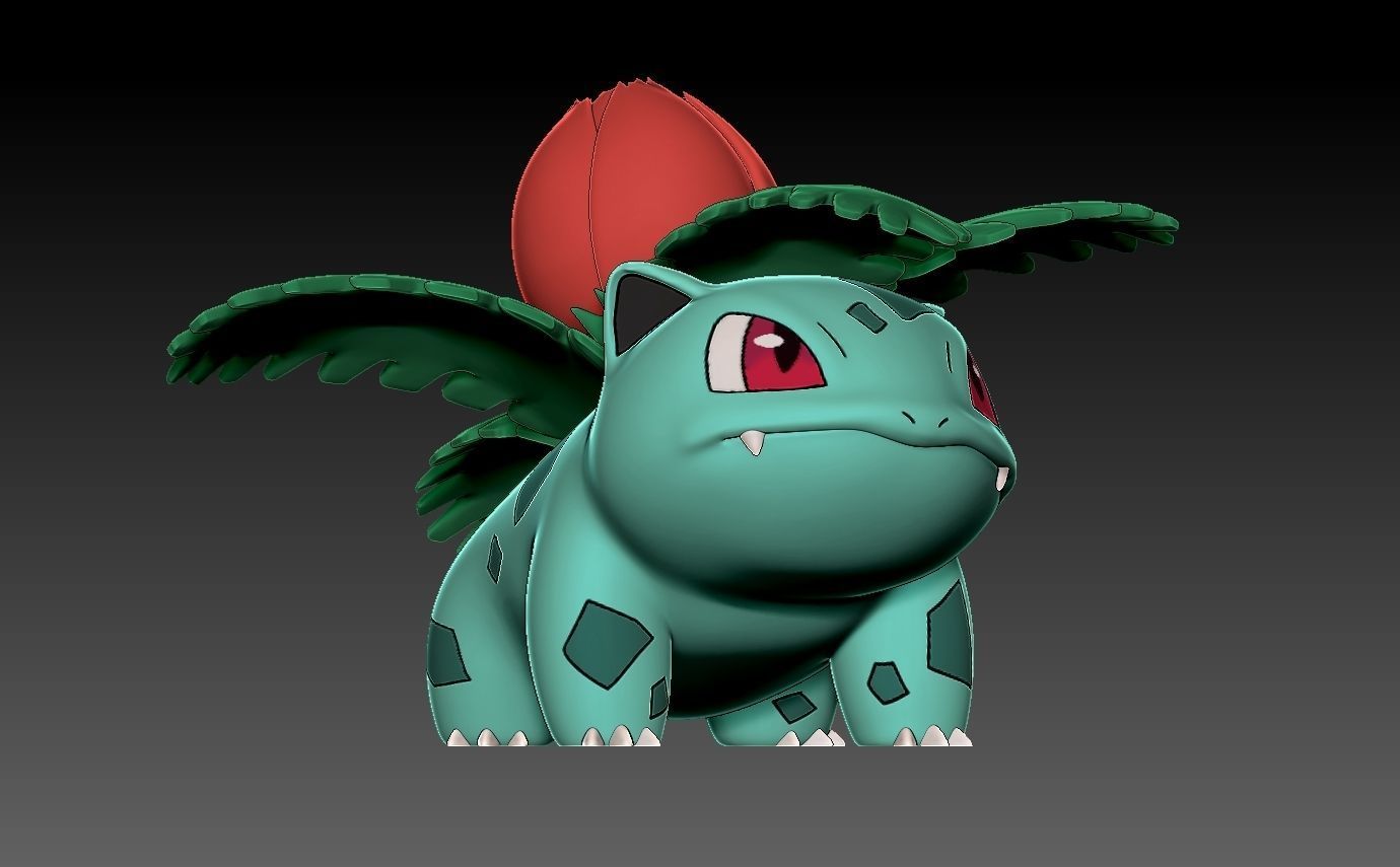 Pokemon ivysaur 3D print model_1