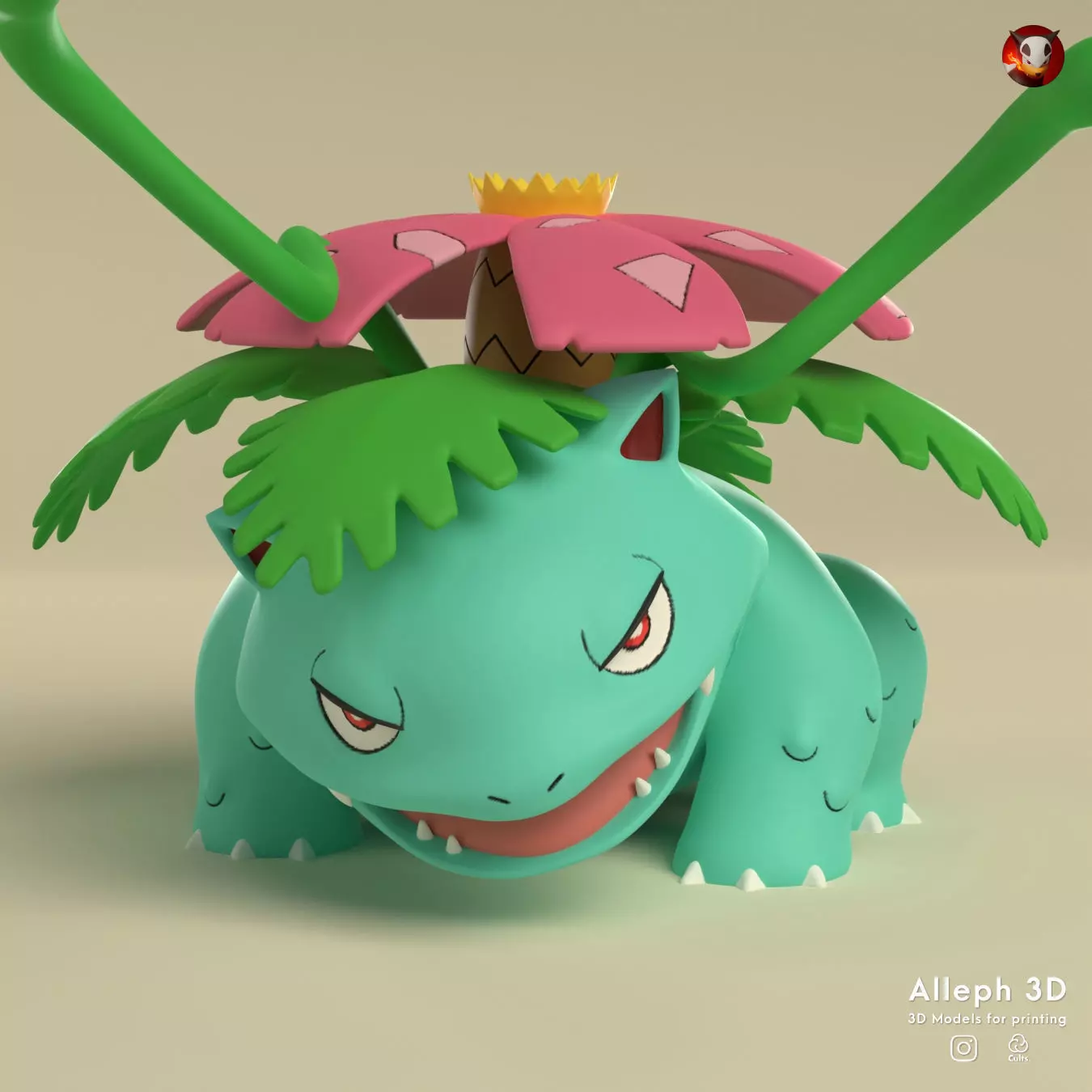 Pokemon venusaur 3D print model