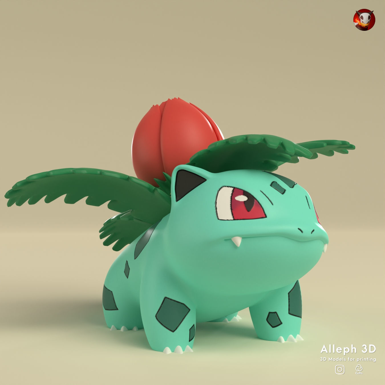 Pokemon bulbasaur evolution pack 3D print model_2