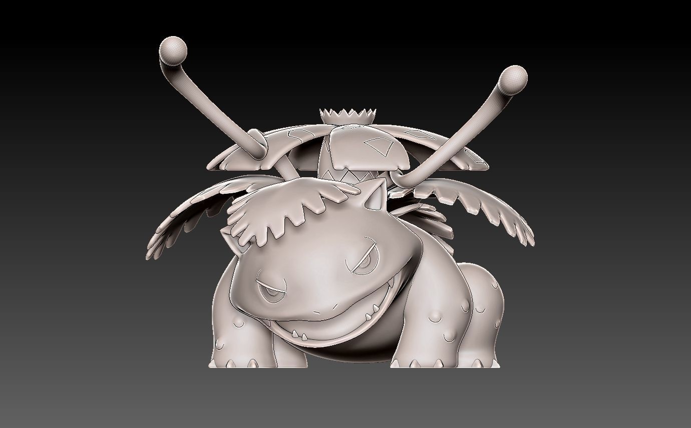 Pokemon bulbasaur evolution pack 3D print model_9