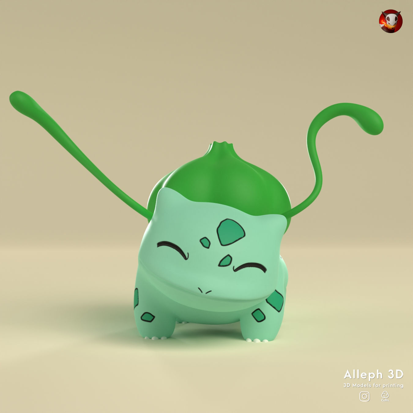 Pokemon bulbasaur evolution pack 3D print model_1