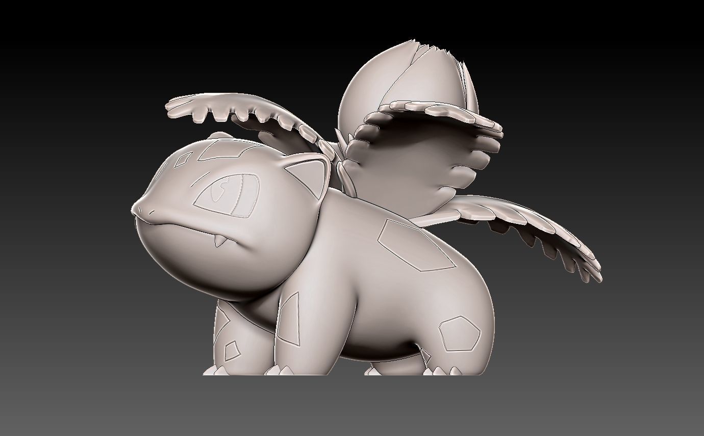 Pokemon bulbasaur evolution pack 3D print model_14