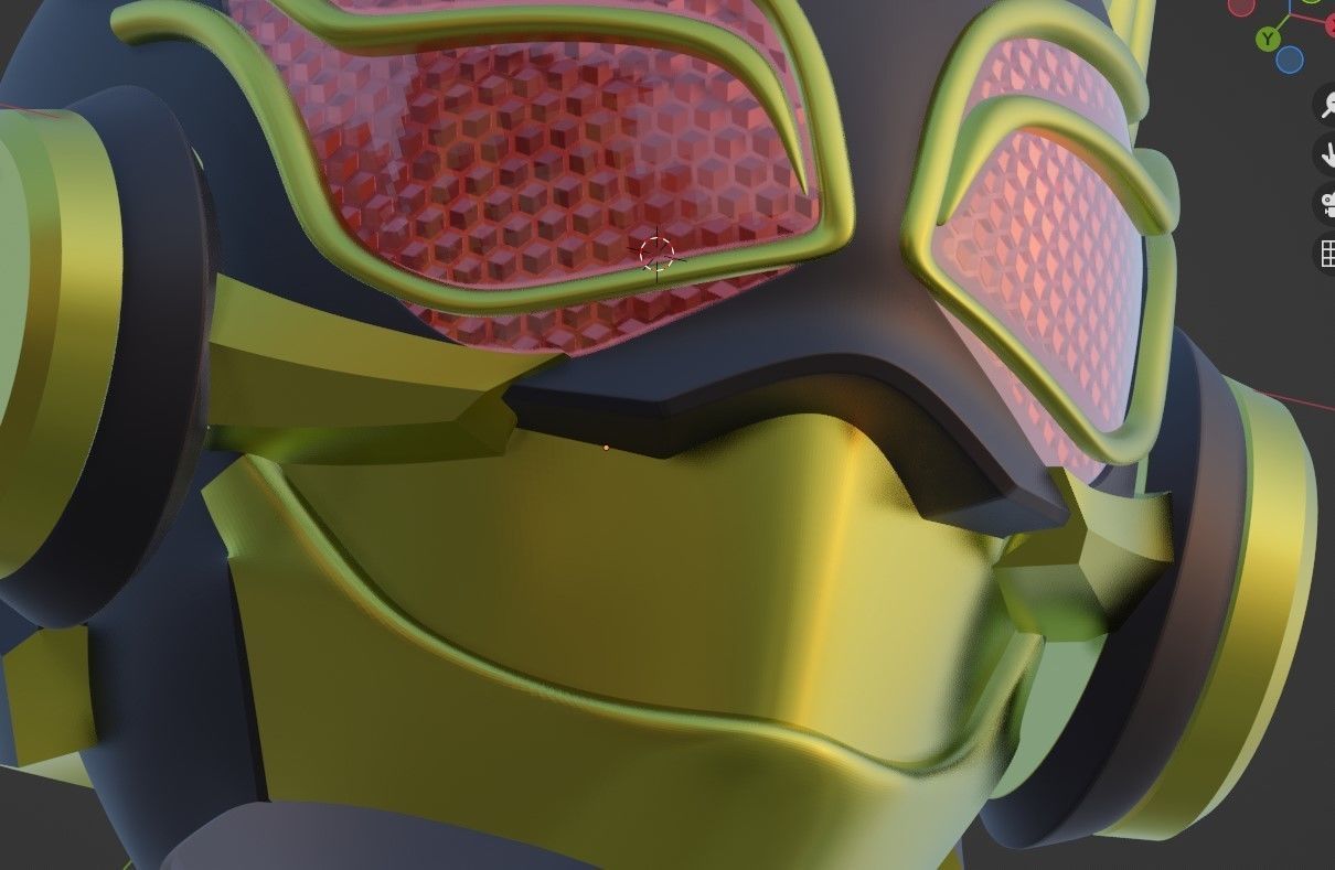 Kamen rider Nago cosplay helmet 3D printable STL file 3D print model_12