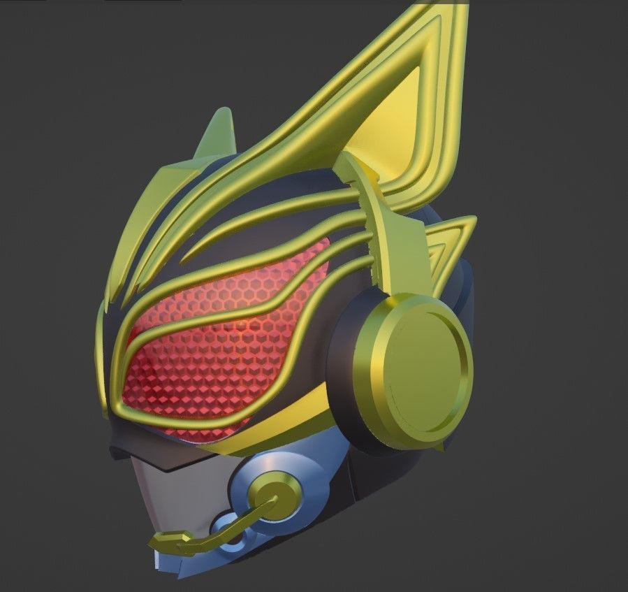 Kamen rider Nago cosplay helmet 3D printable STL file 3D print model_4