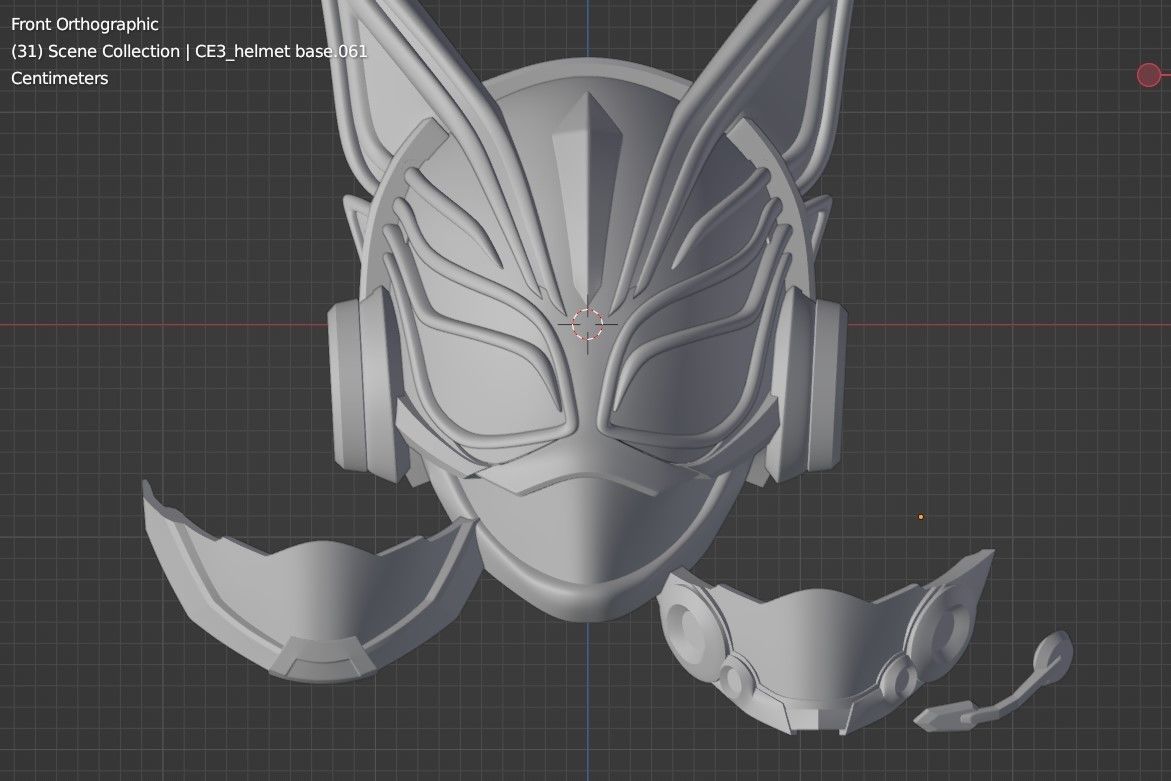 Kamen rider Nago cosplay helmet 3D printable STL file 3D print model_20