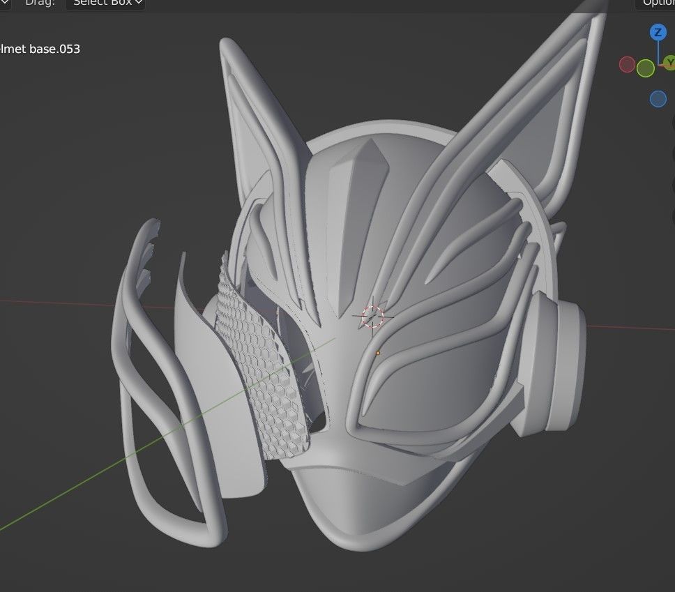 Kamen rider Nago cosplay helmet 3D printable STL file 3D print model_17