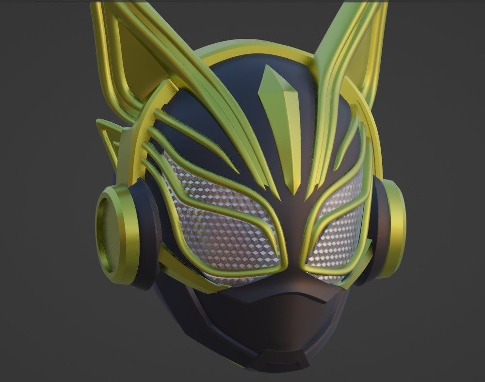 Kamen rider Nago cosplay helmet 3D printable STL file 3D print model_13