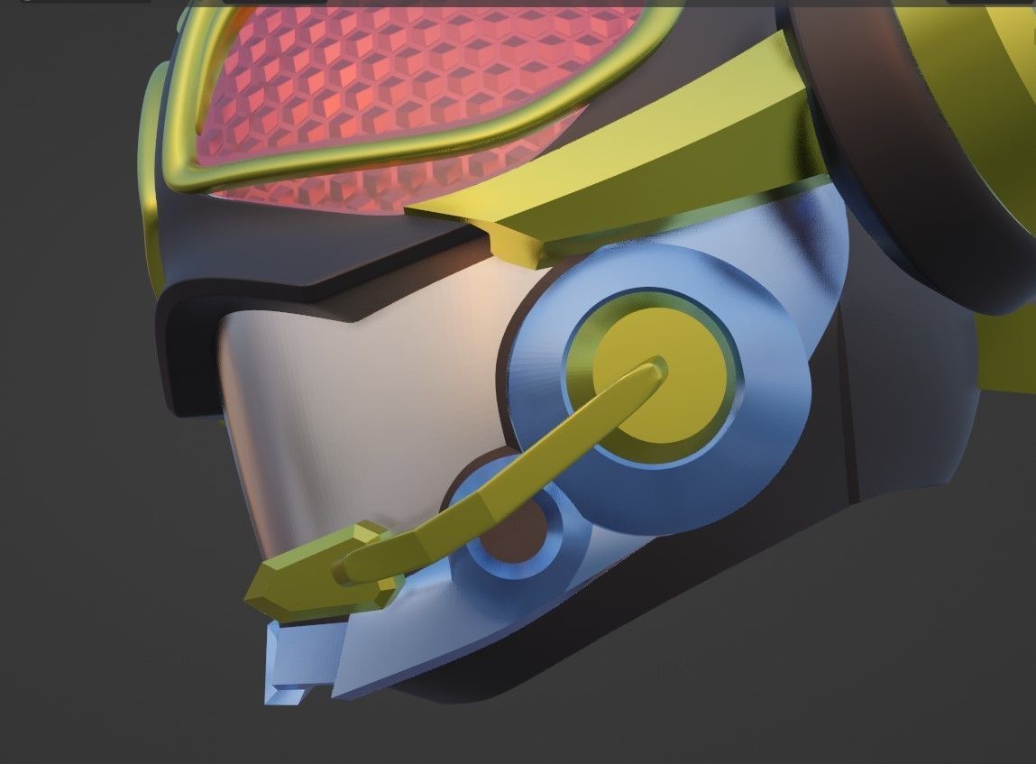 Kamen rider Nago cosplay helmet 3D printable STL file 3D print model_6