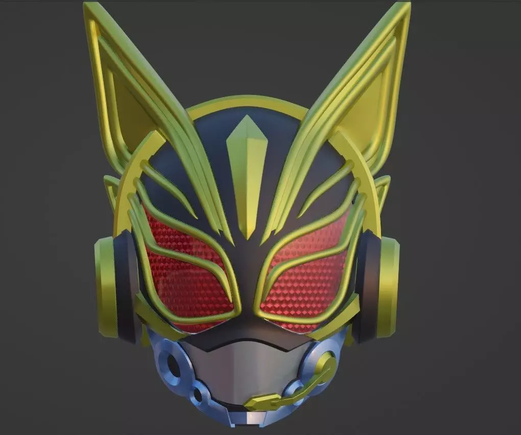 Kamen rider Nago cosplay helmet 3D printable STL file 3D print model_0