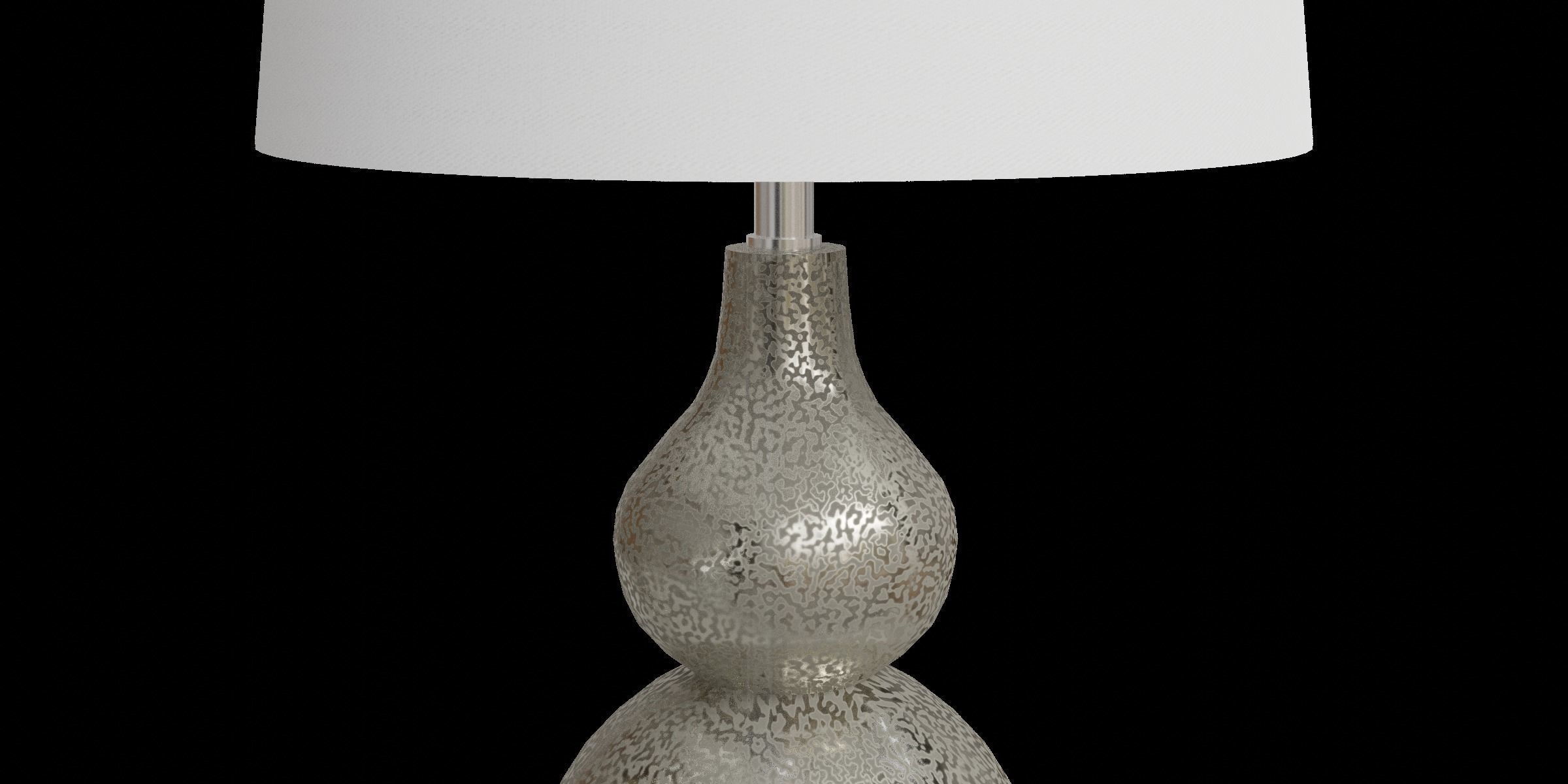 Glass Petite Table Lamp With Satin Nickel Accents Low-poly 3D model_7