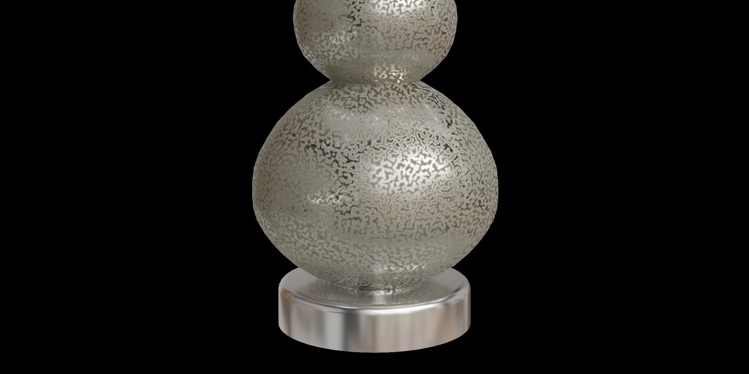 Glass Petite Table Lamp With Satin Nickel Accents Low-poly 3D model_8