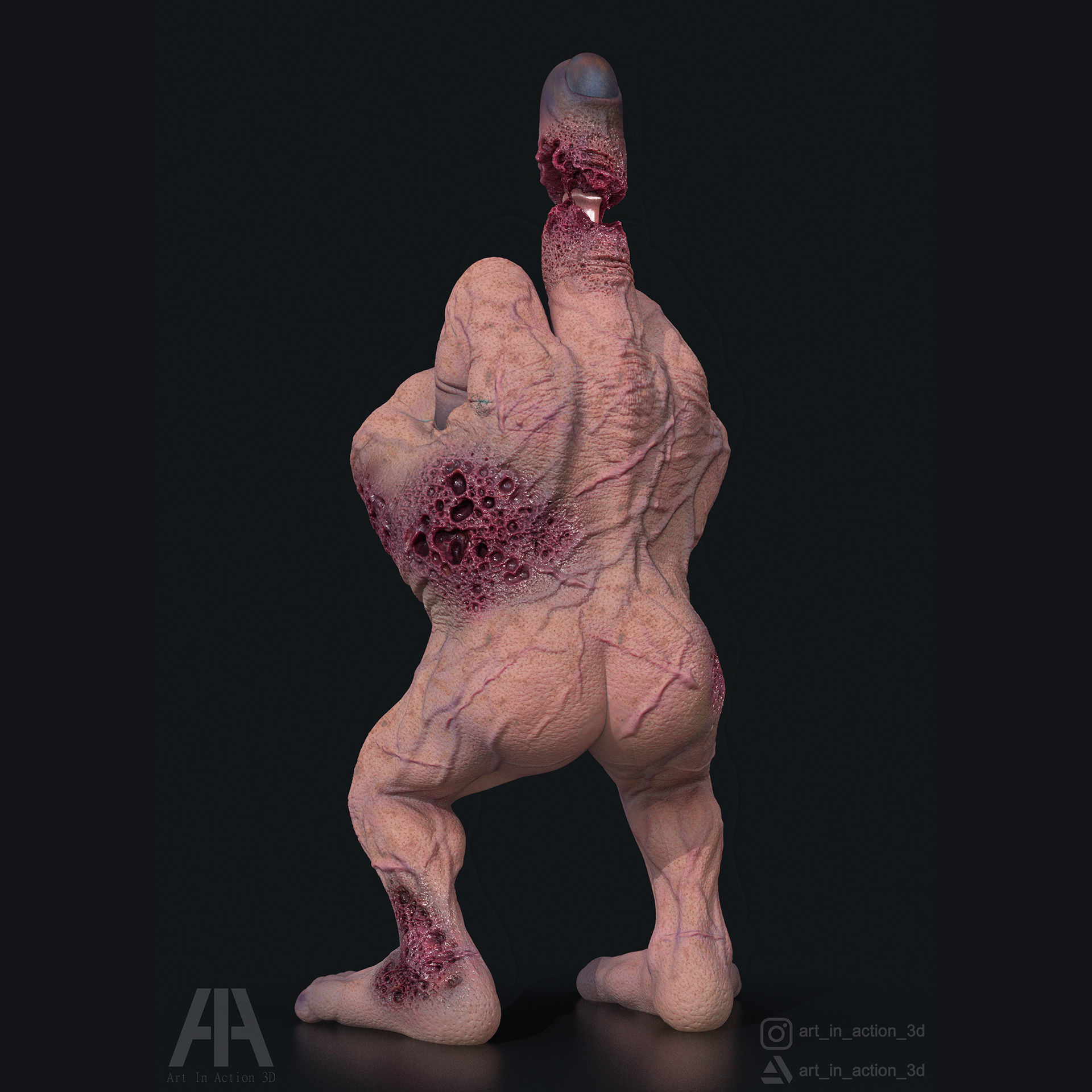 MR FINGER - MIDDLE FINGER 3D print model_10