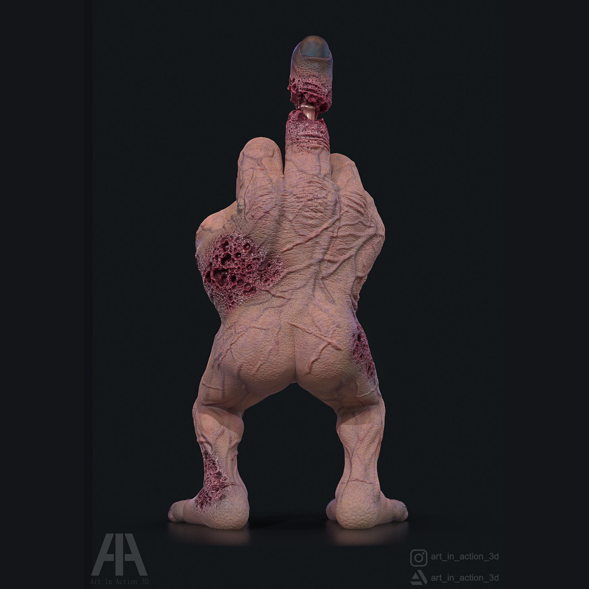 MR FINGER - MIDDLE FINGER 3D print model_4