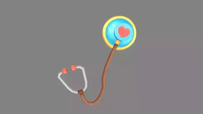 Cartoon stethoscope - medical instrument