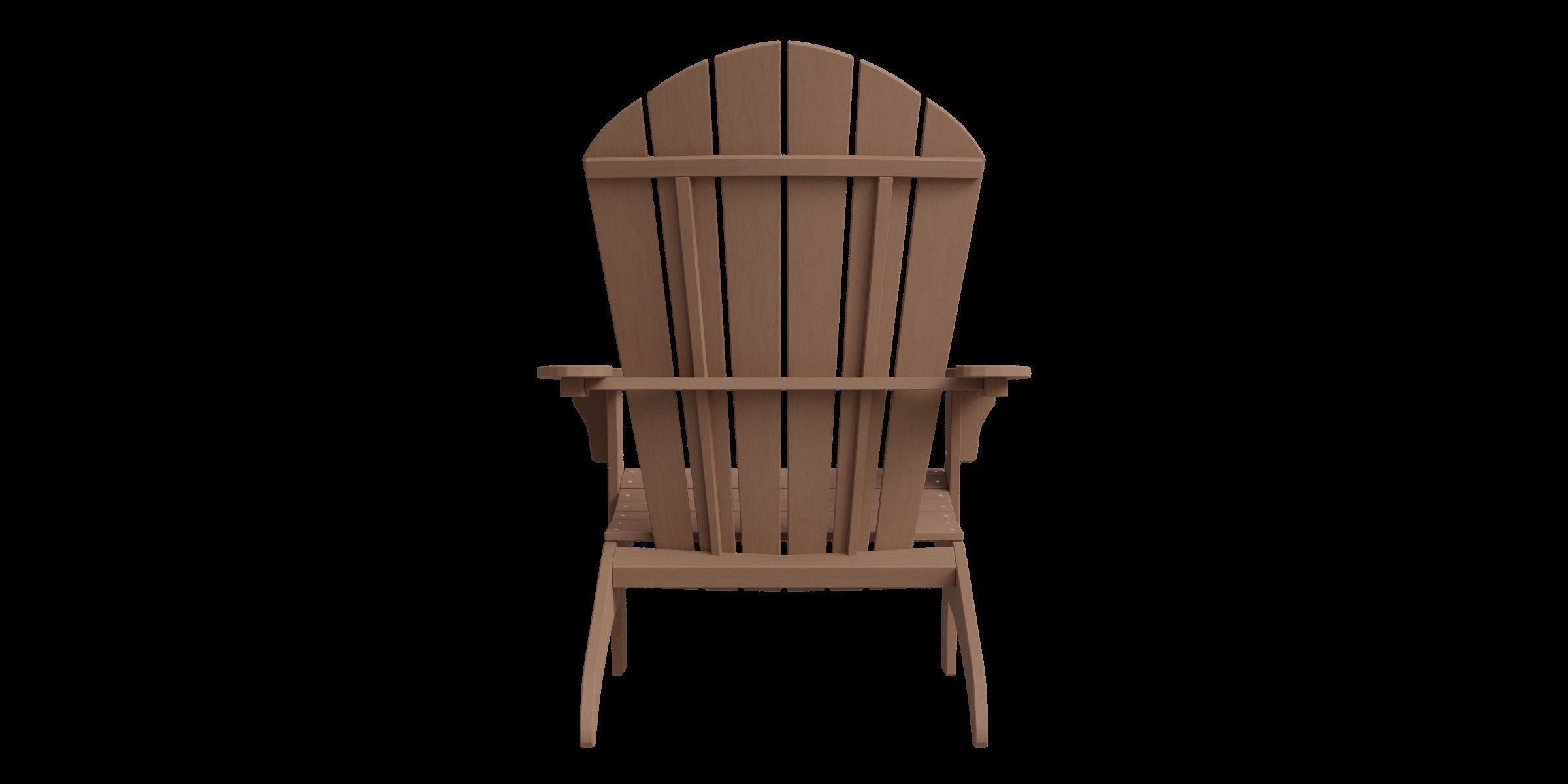 Polyteak King Size Adirondack Chair Low-poly 3D model_5
