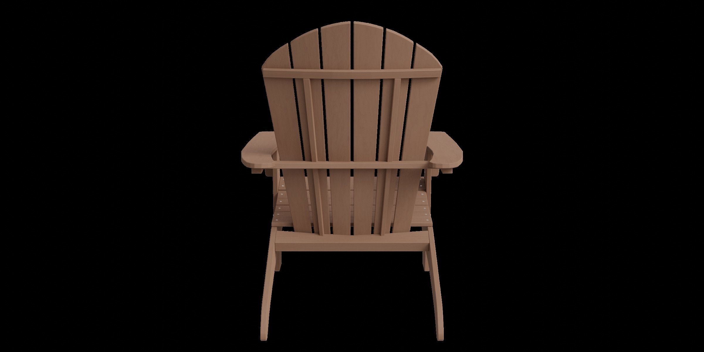 Polyteak King Size Adirondack Chair Low-poly 3D model_9