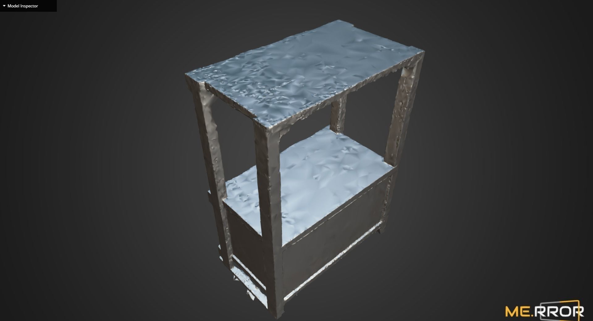 Game Ready Wooden Armoire Low-poly 3D model_1