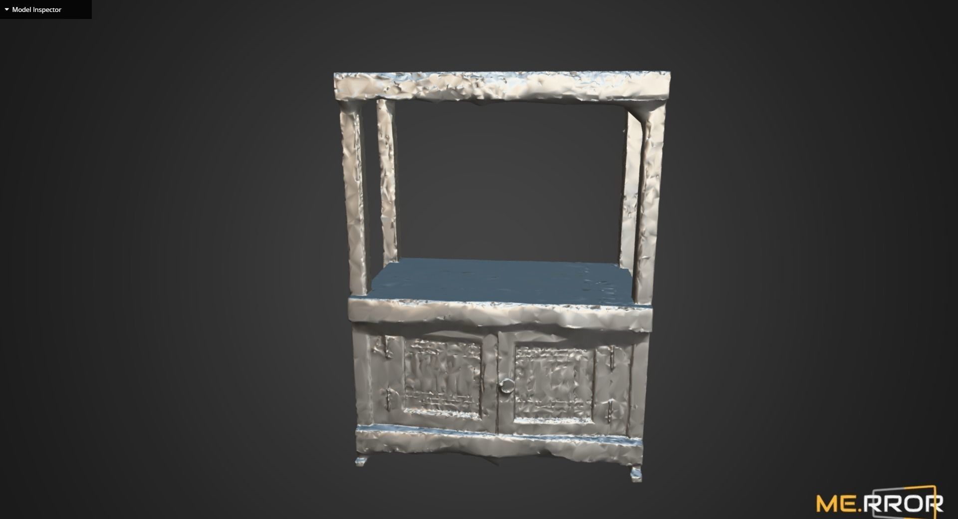 Game Ready Wooden Armoire Low-poly 3D model_18