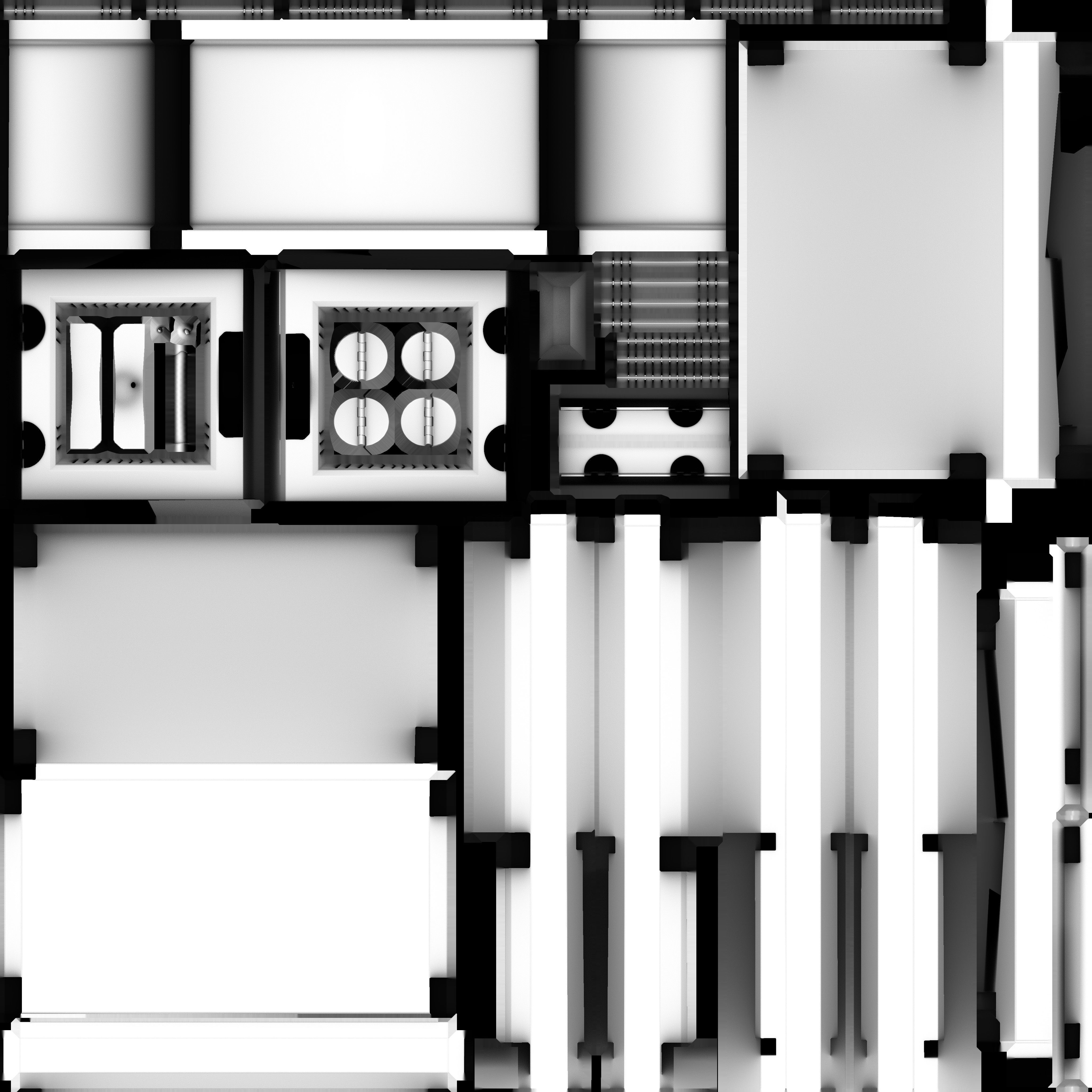 Game Ready Wooden Armoire Low-poly 3D model_16