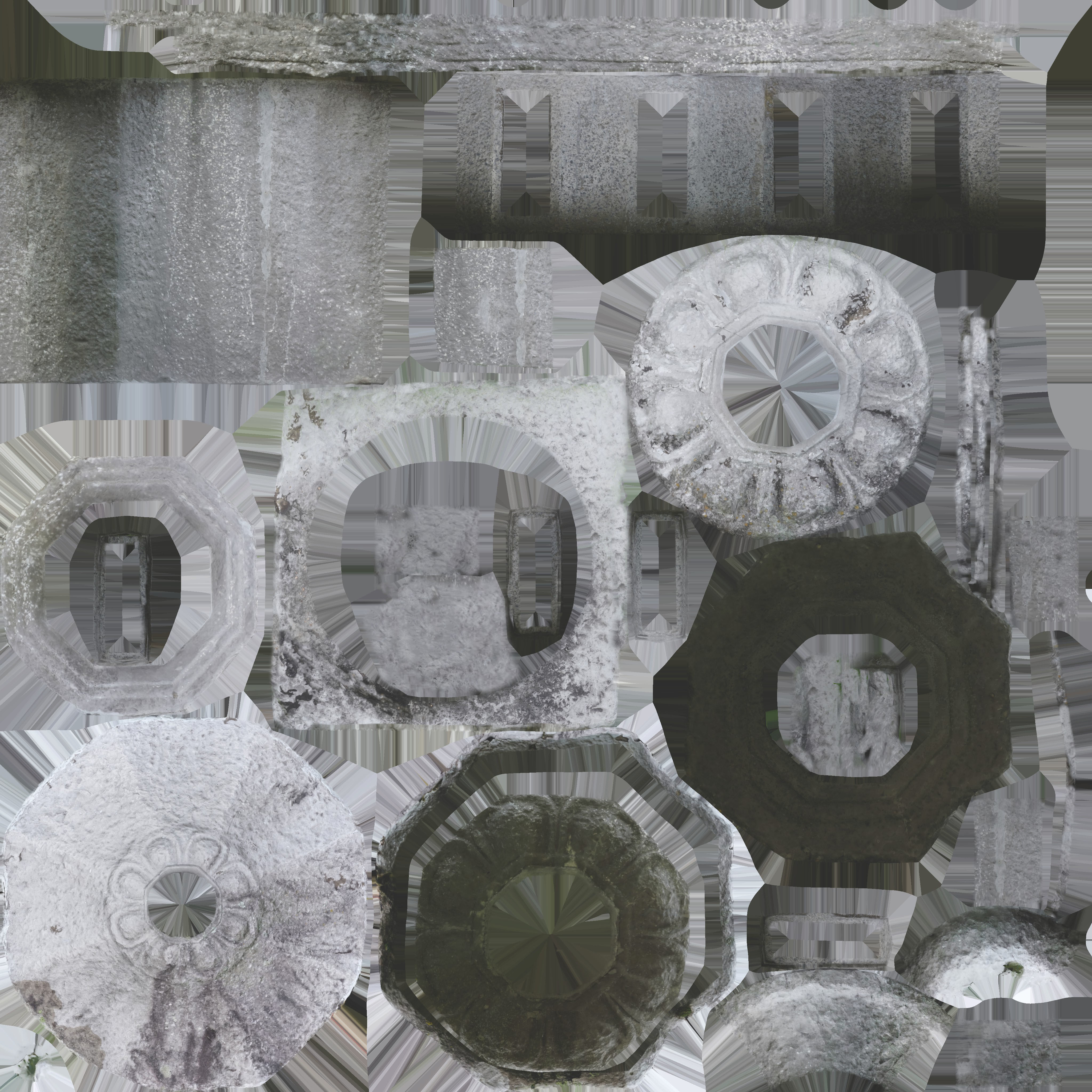 Game Ready Tall Stone Lantern Low-poly 3D model_10