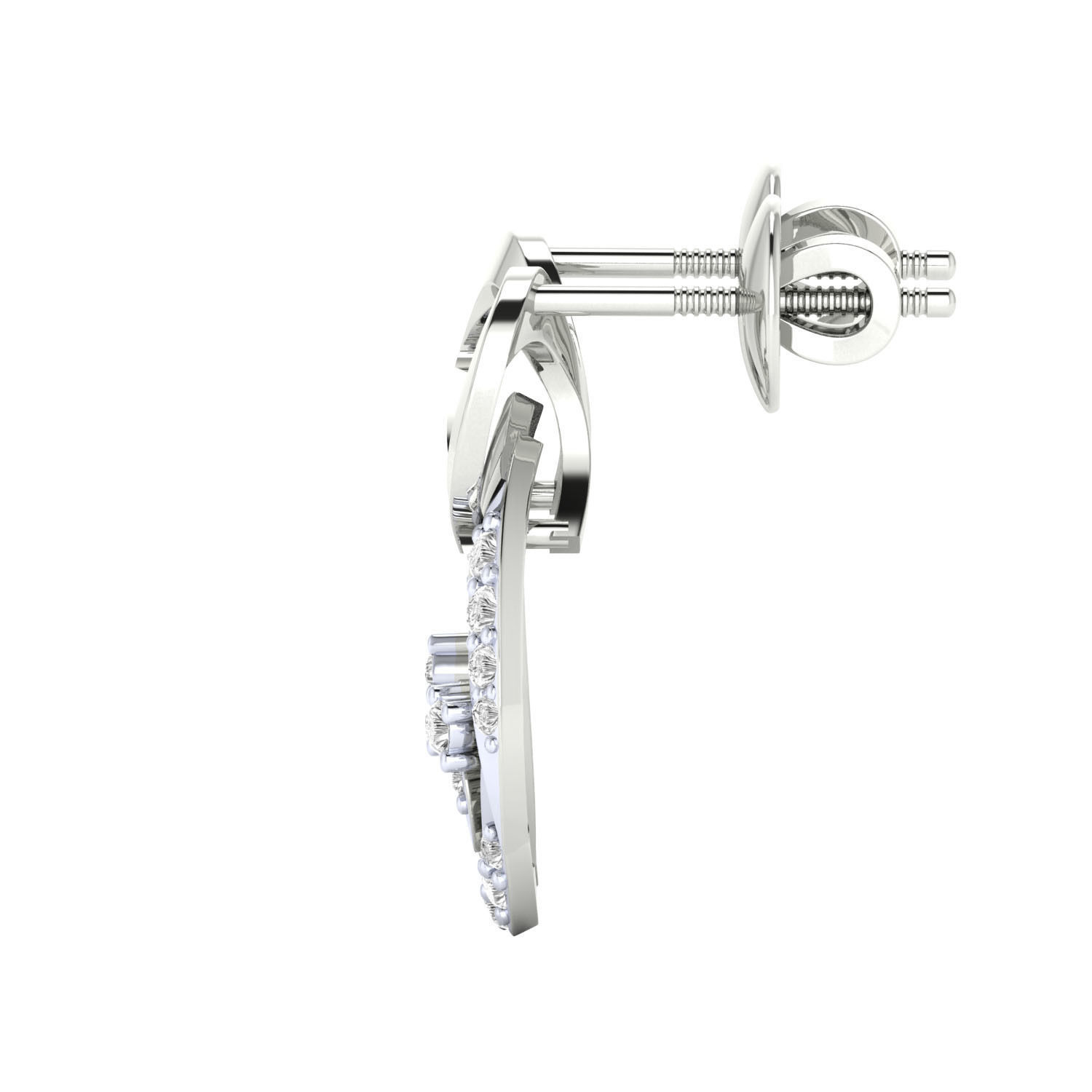 Women Long Drop Earrings STL OBJ FBX Renders Details 3D print model_11