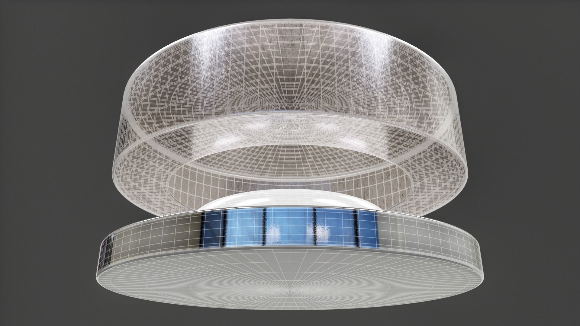 Bathroom Ceiling Light V01 - High Poly 3D model_1