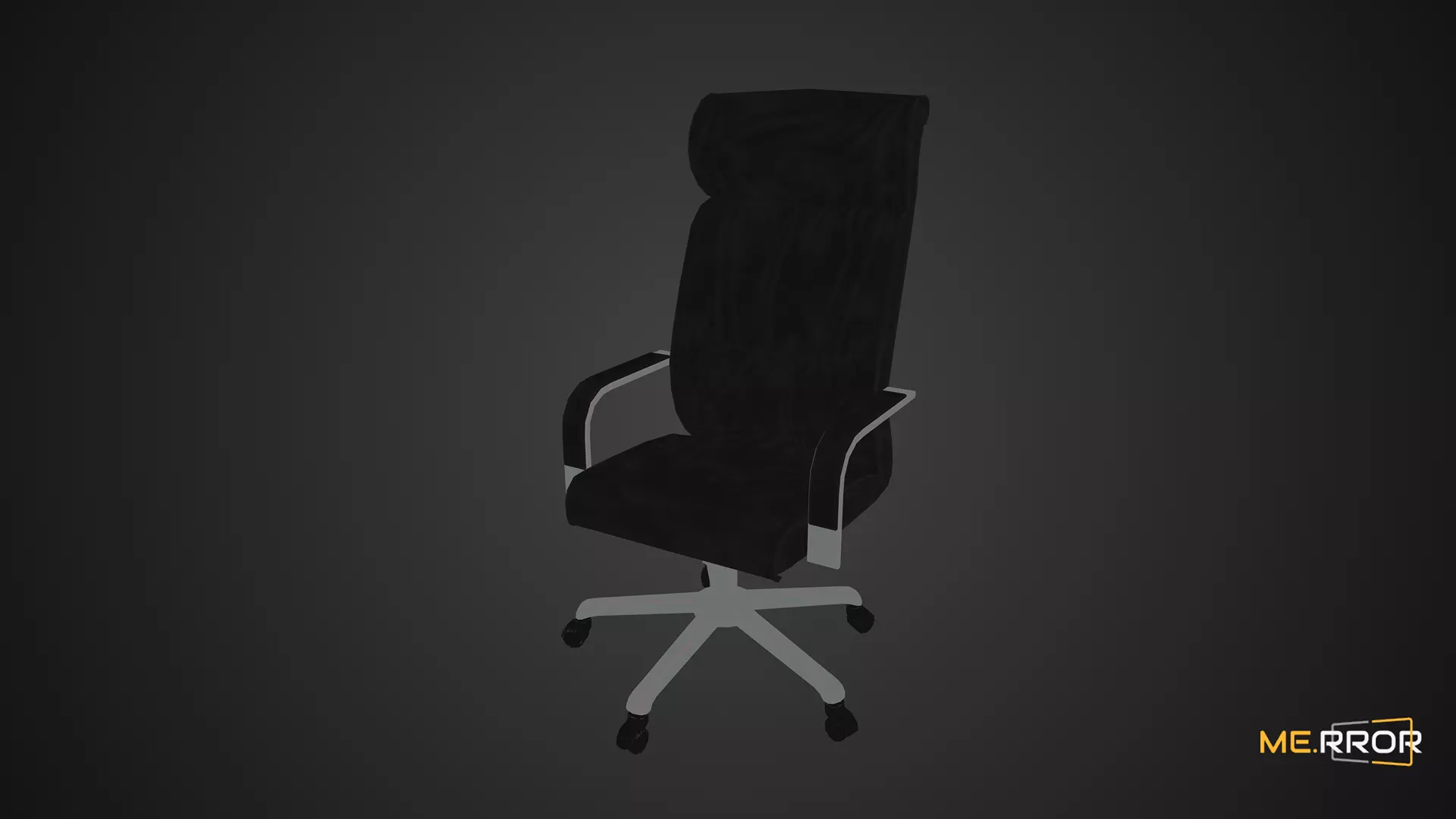 Game Ready Black Office Chair 1 Low-poly 3D model_0
