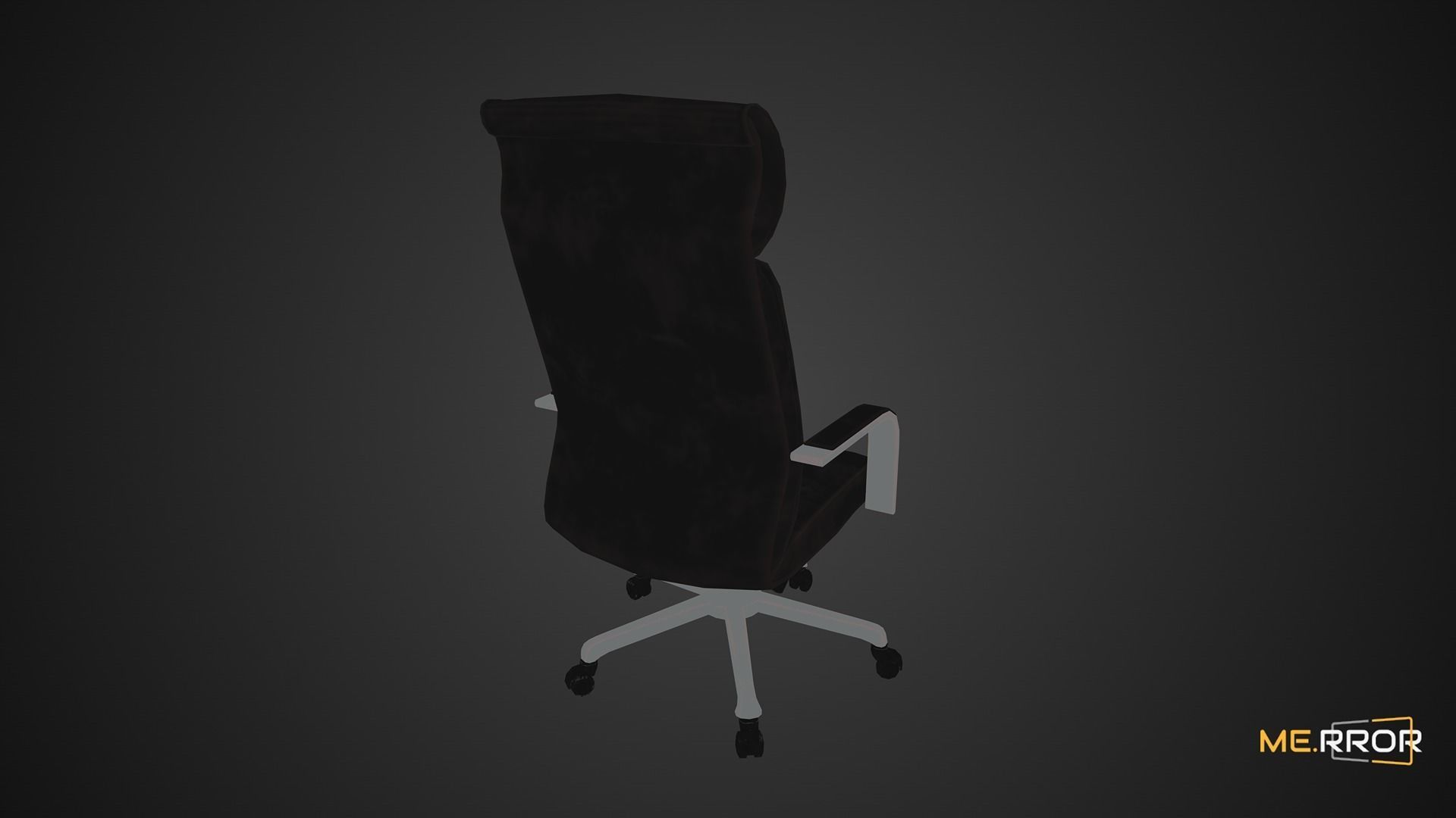 Game Ready Black Office Chair 1 Low-poly 3D model_2