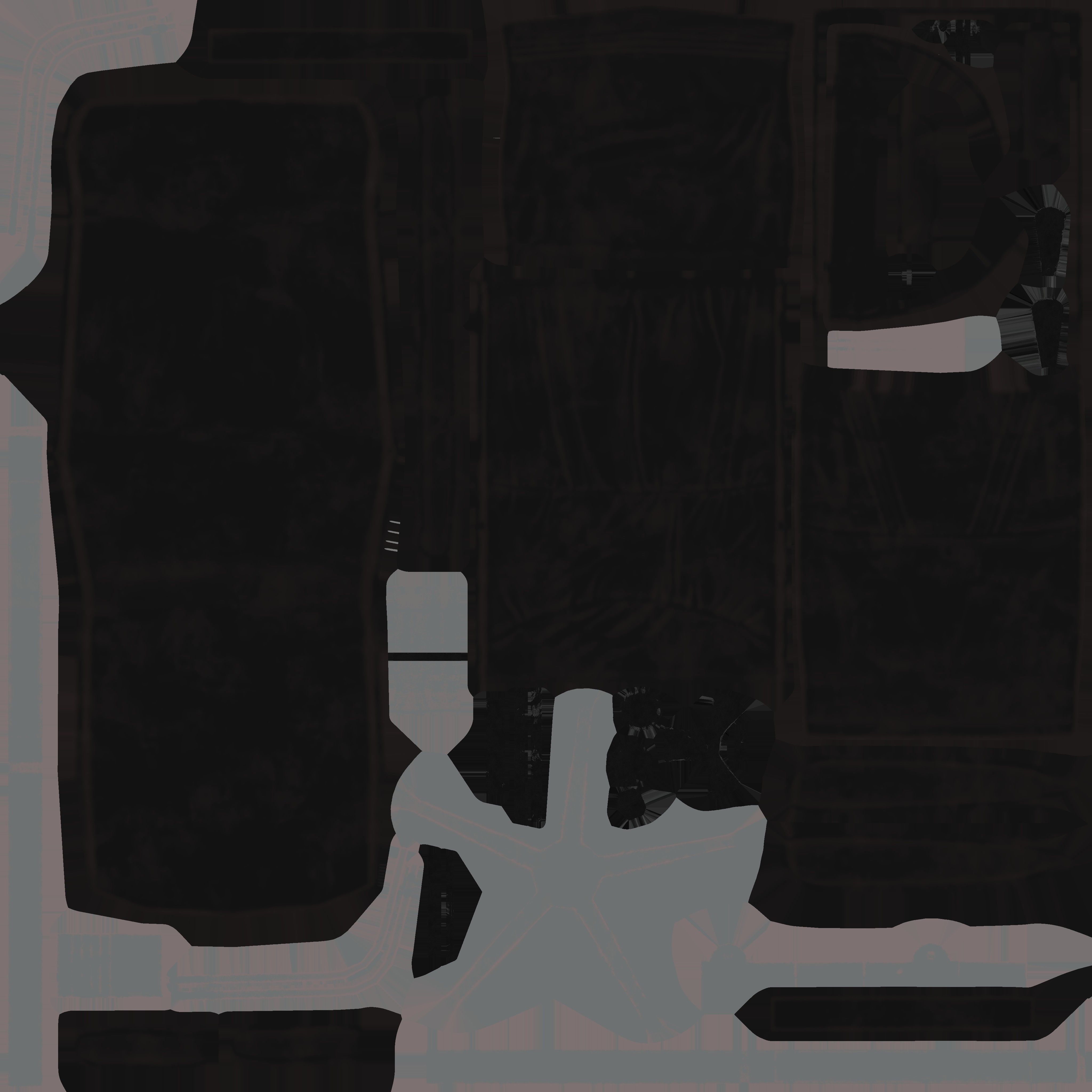 Game Ready Black Office Chair 1 Low-poly 3D model_19