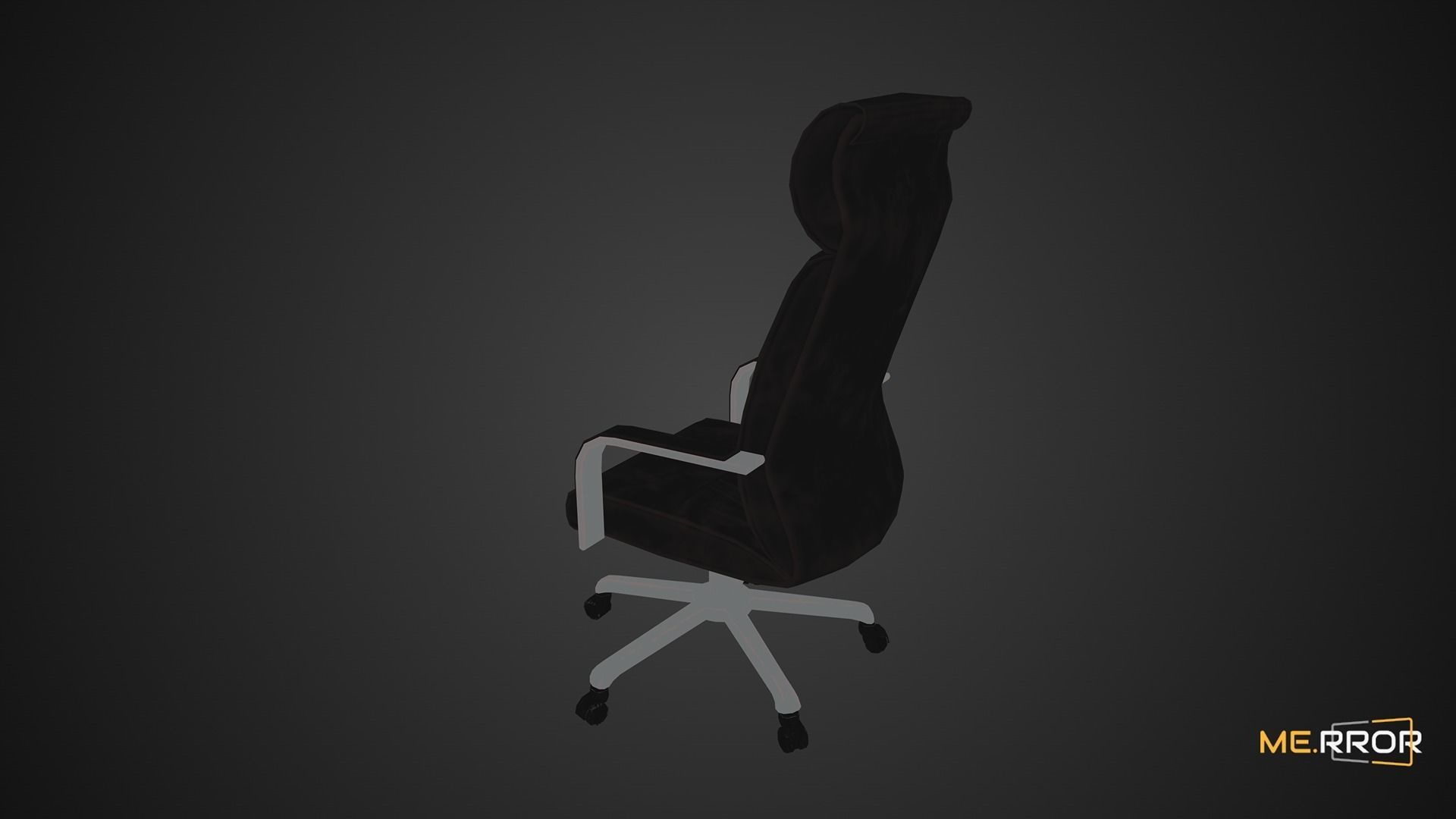 Game Ready Black Office Chair 1 Low-poly 3D model_8