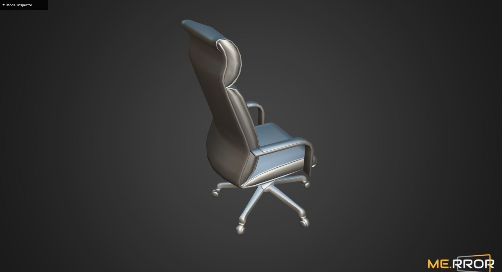 Game Ready Black Office Chair 1 Low-poly 3D model_15