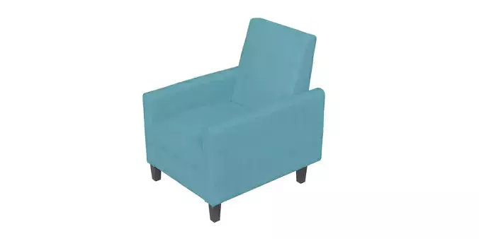 Blue Upholstered Club Recliner