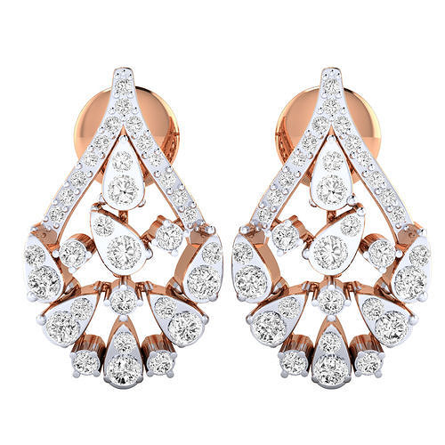 Women Long Drop Earrings STL OBJ FBX Renders Details 3D print model