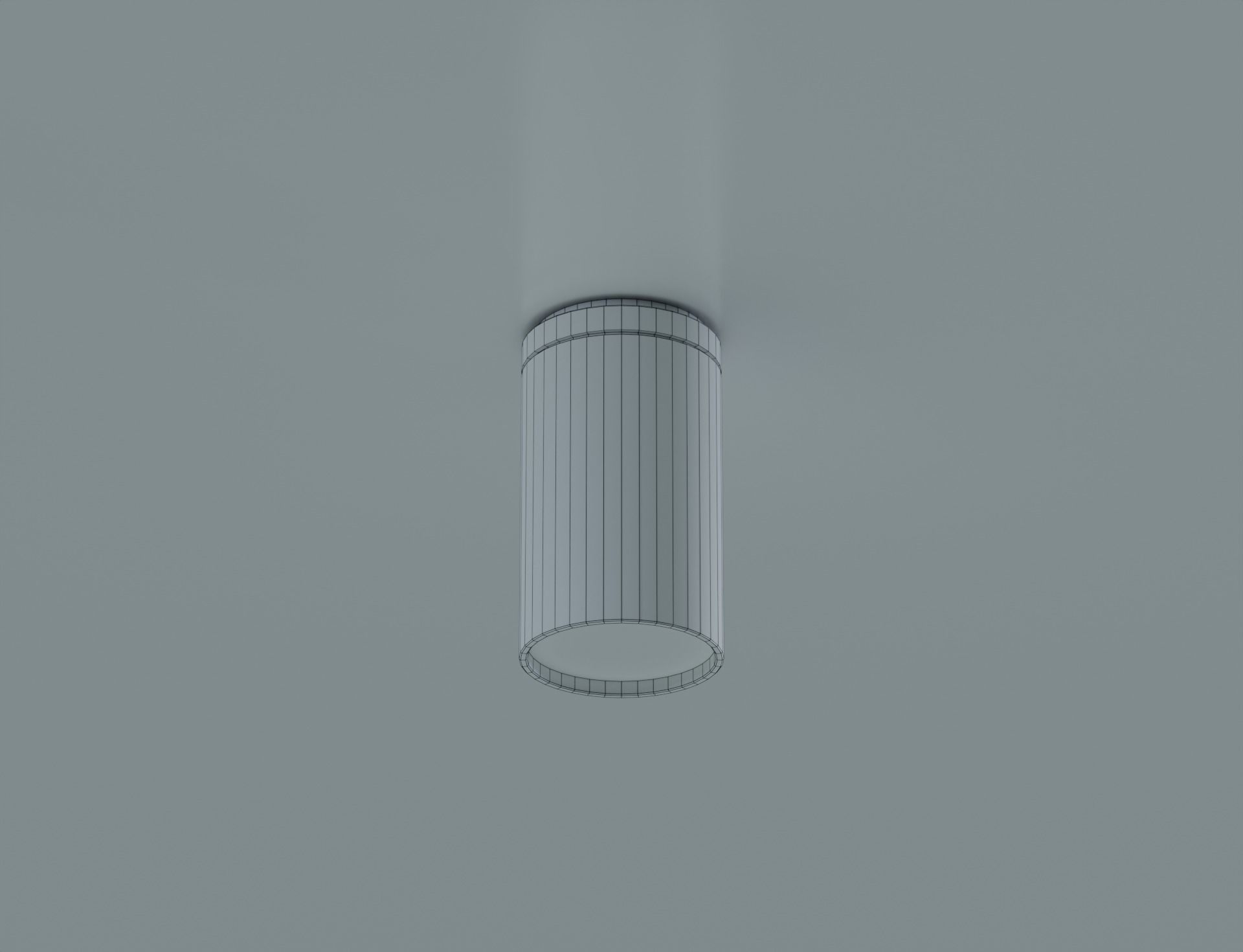 Low Poly Cylinder Down Light Low-poly 3D model_6