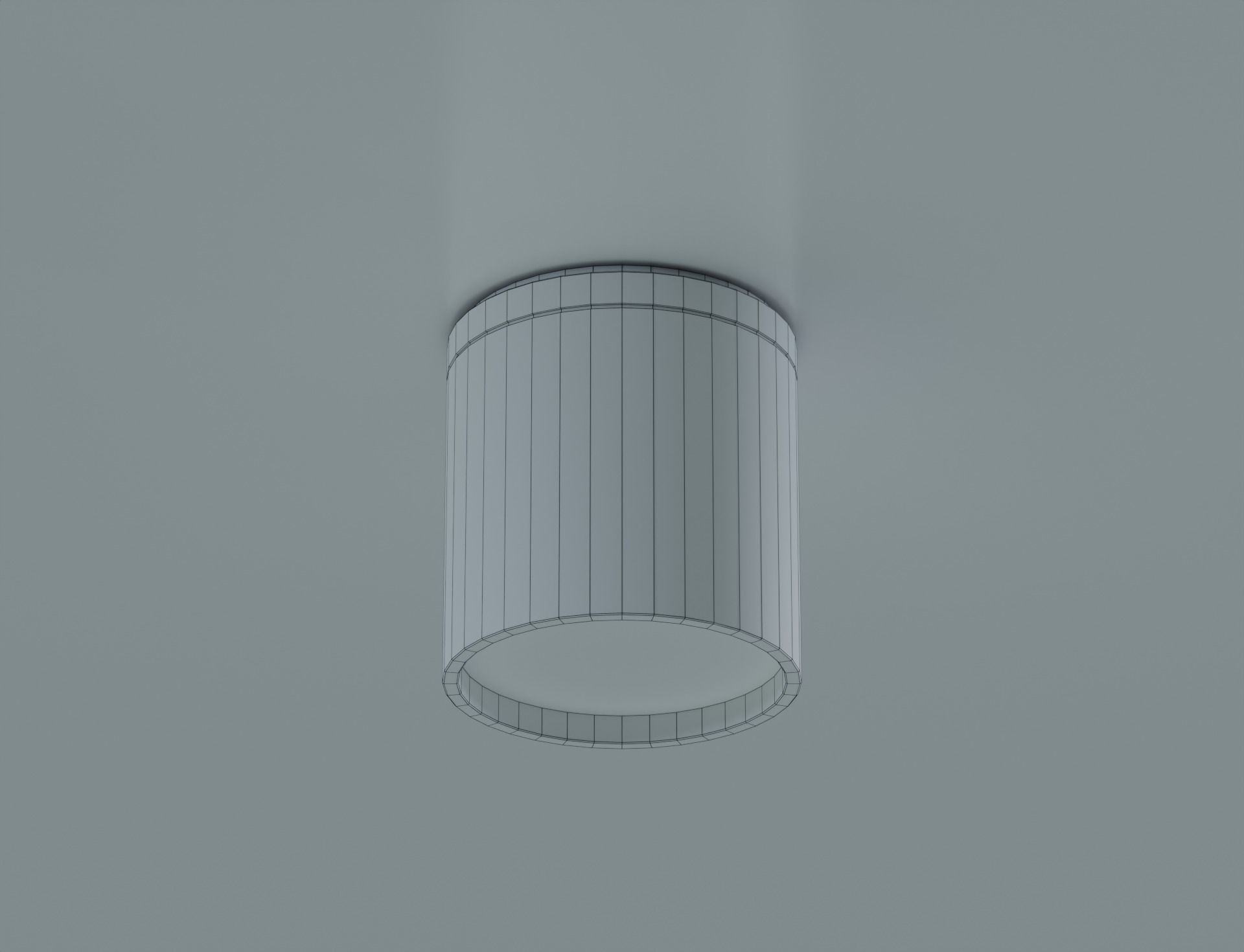 Low Poly Cylinder Down Light Low-poly 3D model_4