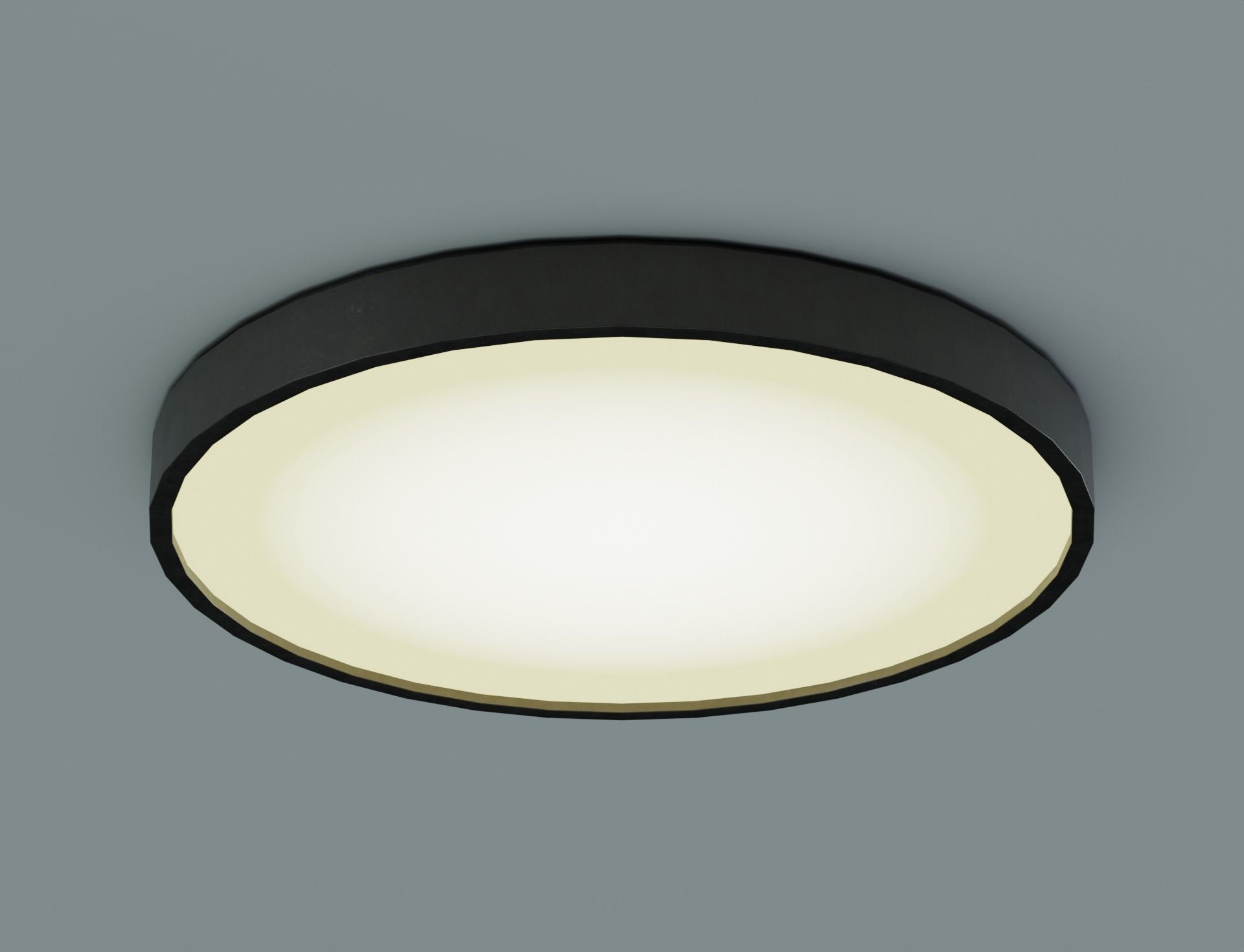 Low Poly Cylinder Down Light Low-poly 3D model_9