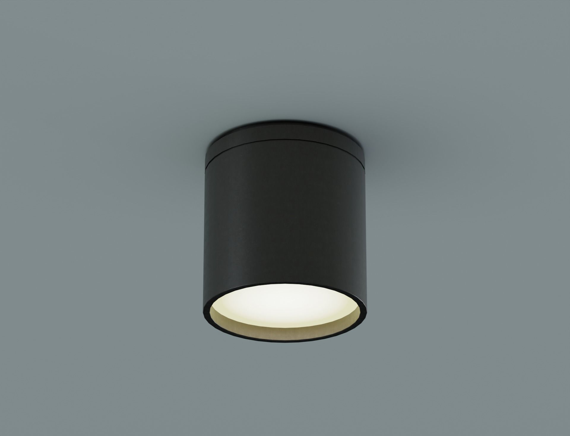 Low Poly Cylinder Down Light Low-poly 3D model_3