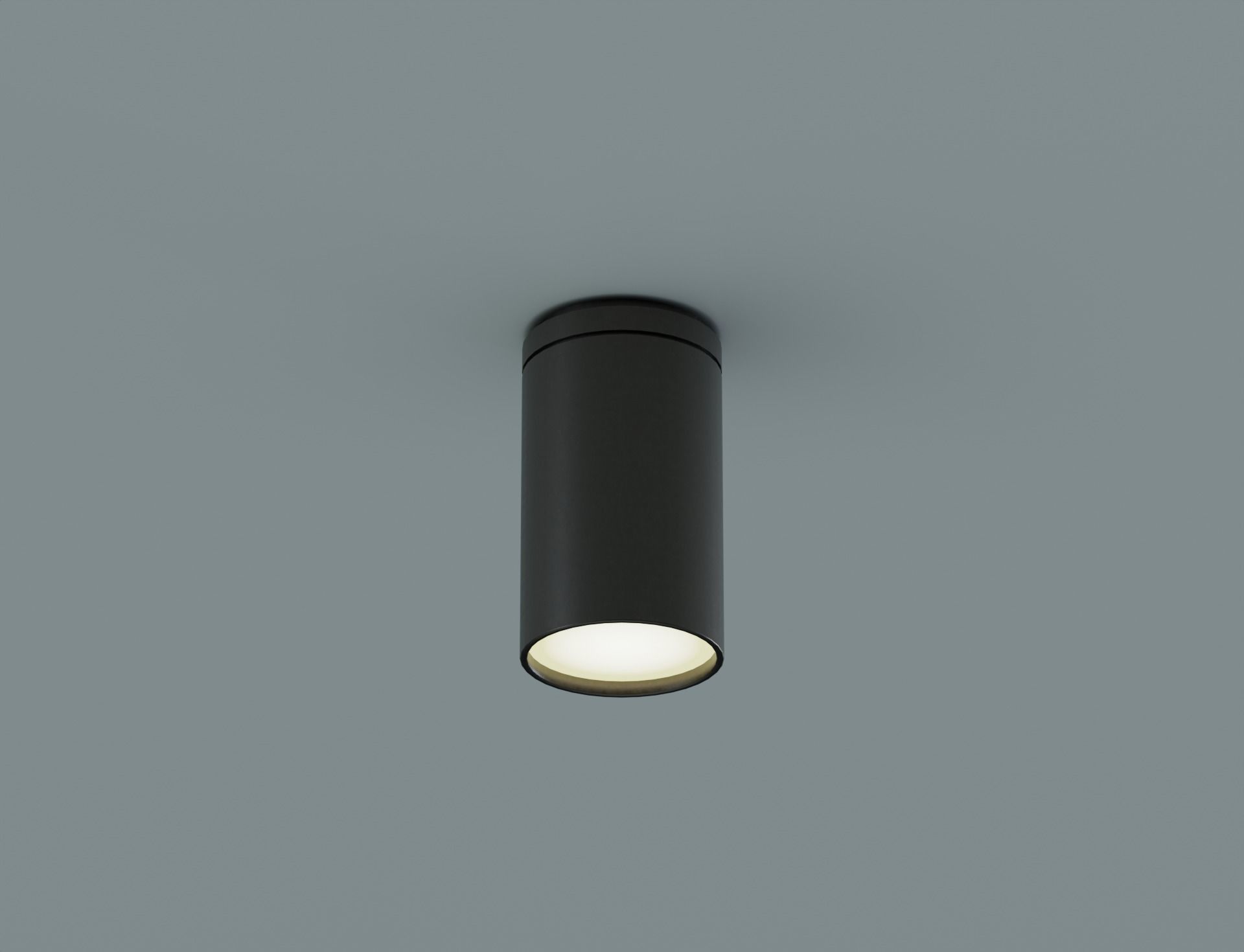 Low Poly Cylinder Down Light Low-poly 3D model_5