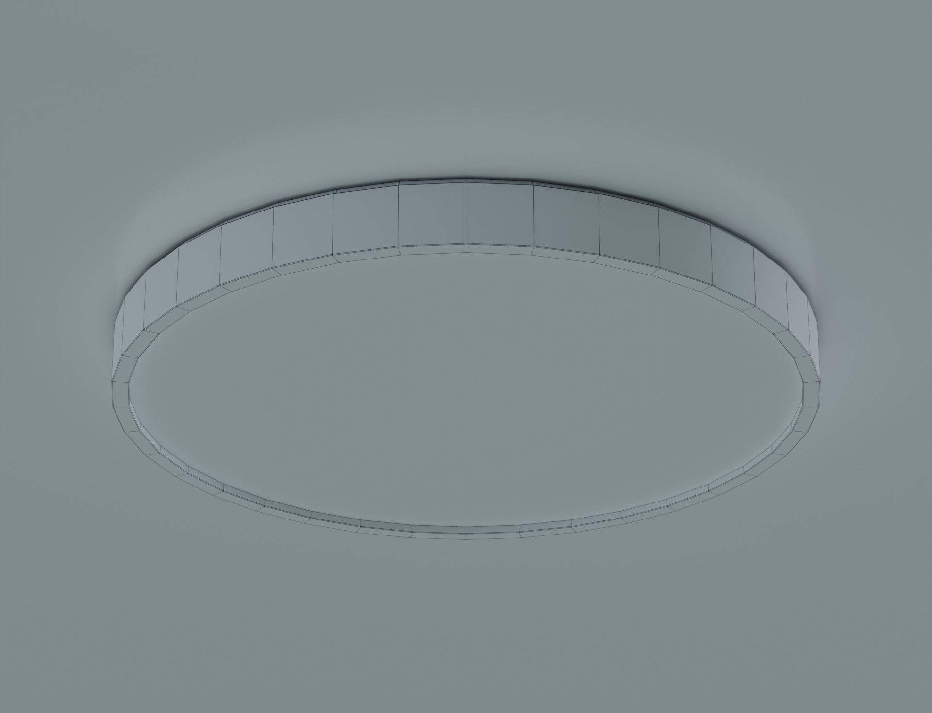 Low Poly Cylinder Down Light Low-poly 3D model_10