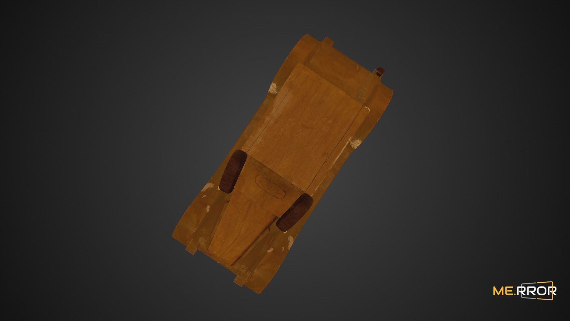 Game Ready Wooden Toy Car Low-poly 3D model_4