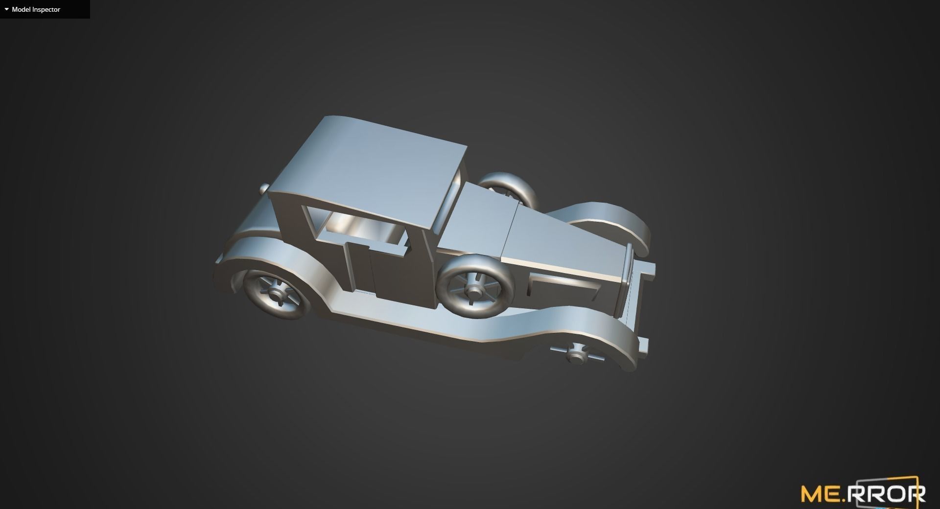 Game Ready Wooden Toy Car Low-poly 3D model_11