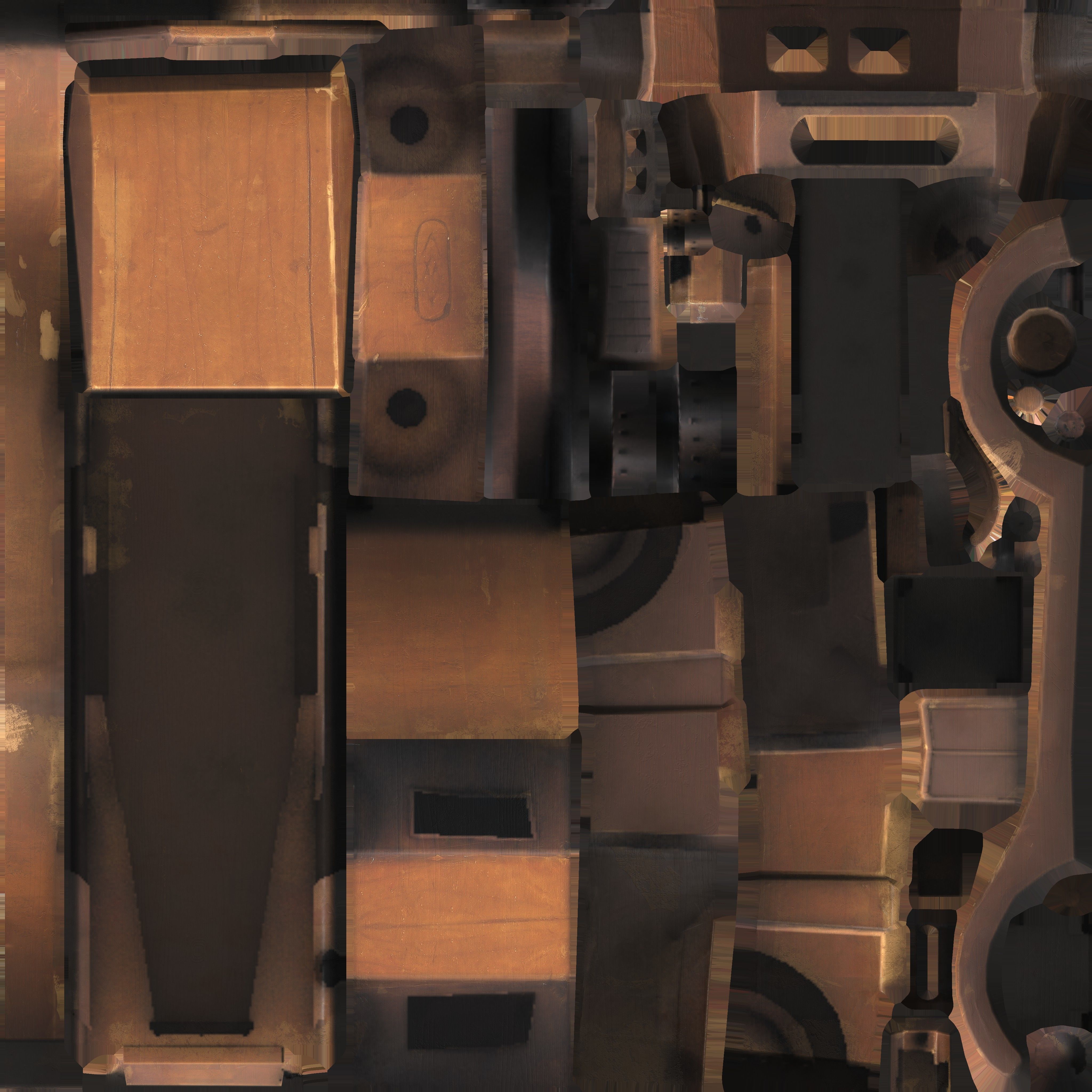 Game Ready Wooden Toy Car Low-poly 3D model_19