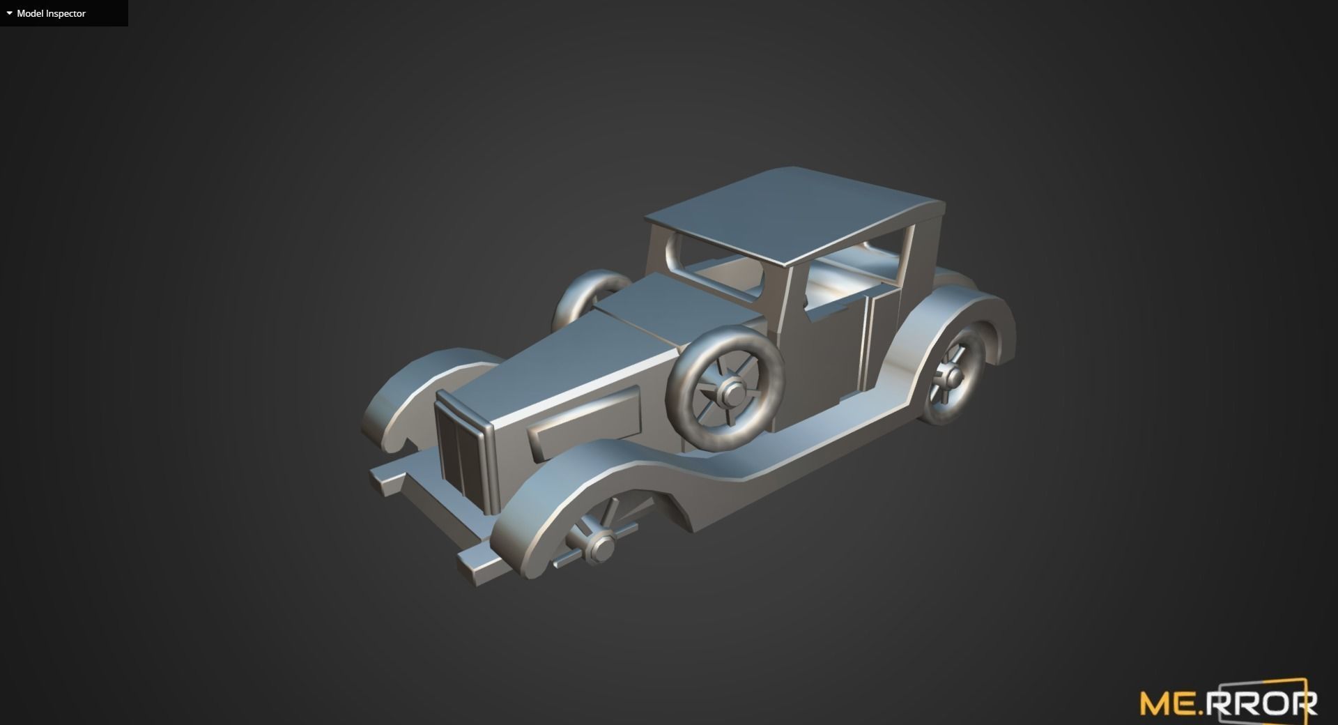 Game Ready Wooden Toy Car Low-poly 3D model_10