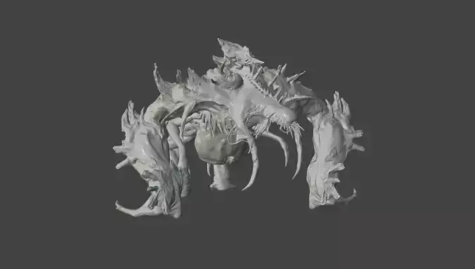 BRUTE NECROMORPH DEAD SPACE REMAKE ULTRA HIGH DETAILED MESH STL 3D print model
